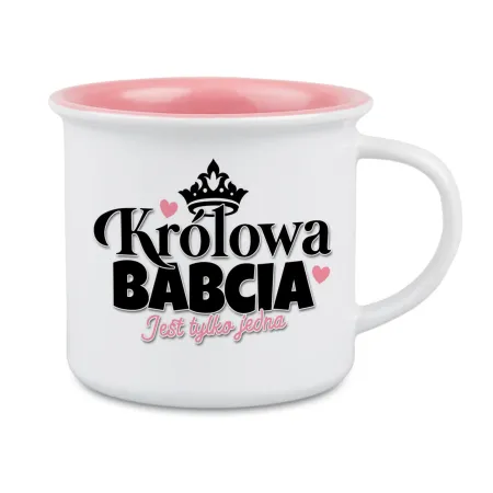 Kubek różowy dla BABCI Królowa Babcia